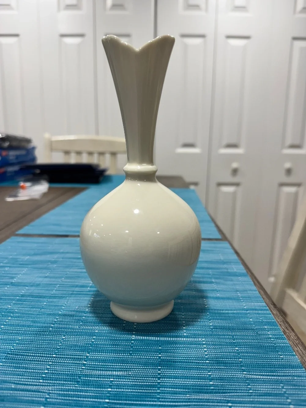 Vintage Lenox Ivory Porcelain Deco Style bud Vase  USA